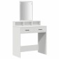 vidaXL Τραπέζι περιποίησης Λευκό 79 x 41 x 140 εκ. Επεξεργασμένο Ξύλο
