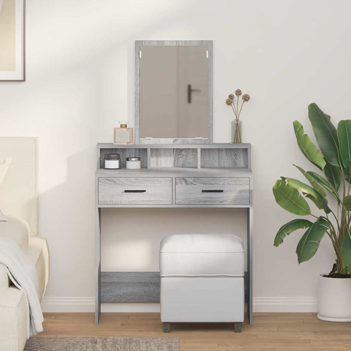 vidaXL Τραπέζι περιποίησης Γκρίζο Σονομα 79 x 41 x 140 εκ.