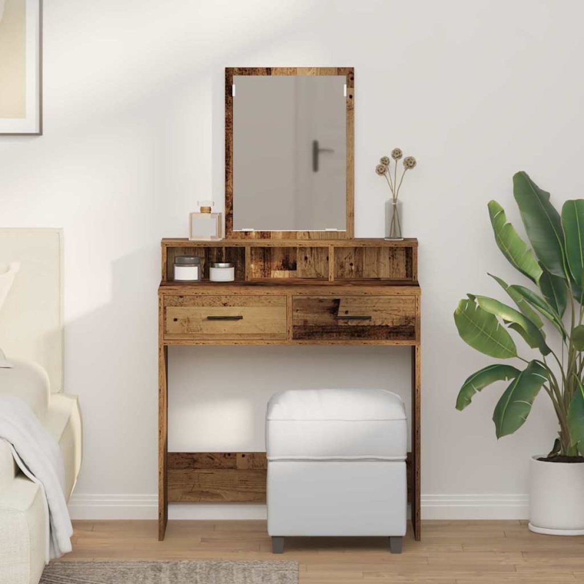 vidaXL Τραπέζι περιποίησης Παλιό ξύλο 79 x 41 x 140 εκ.