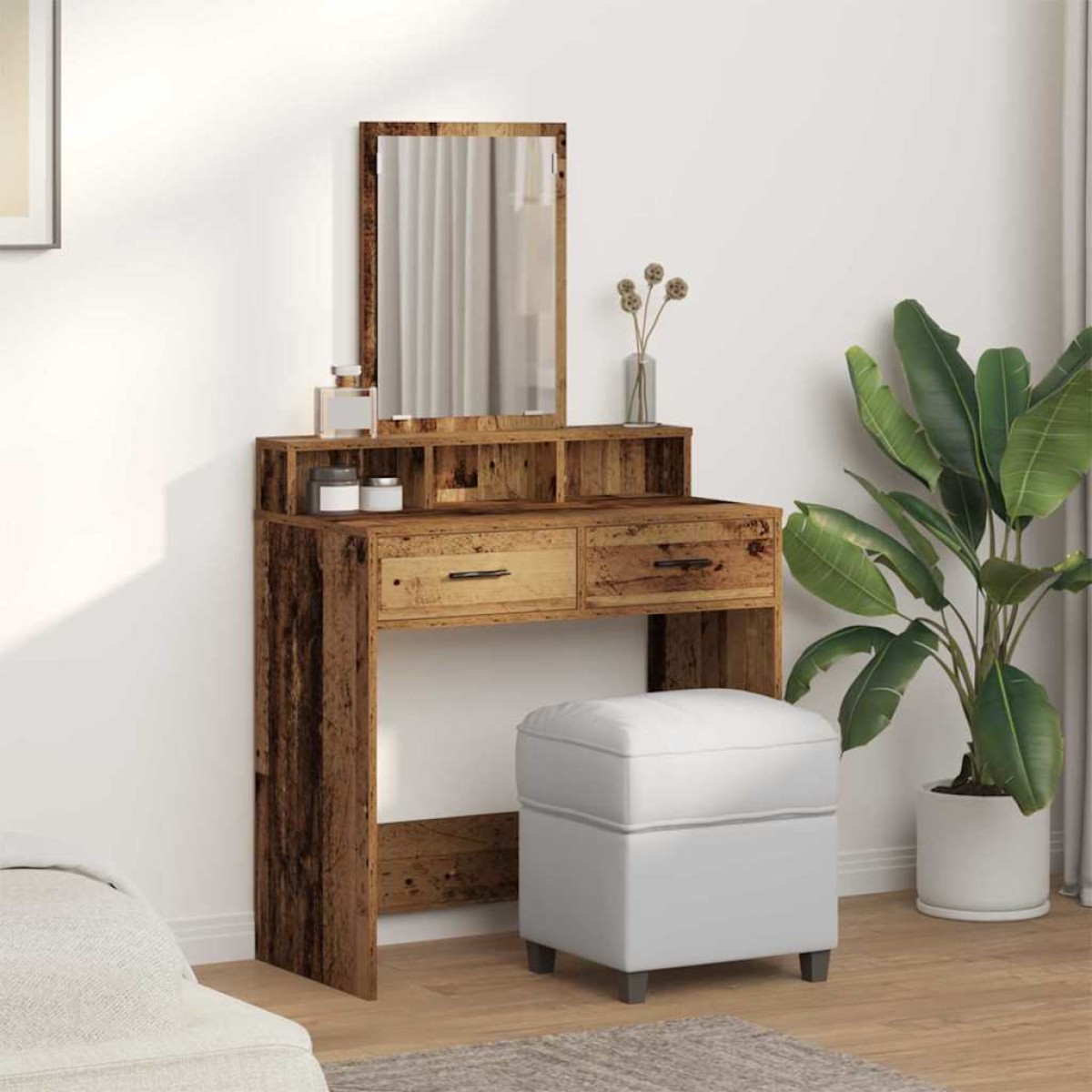 vidaXL Τραπέζι περιποίησης Παλιό ξύλο 79 x 41 x 140 εκ.