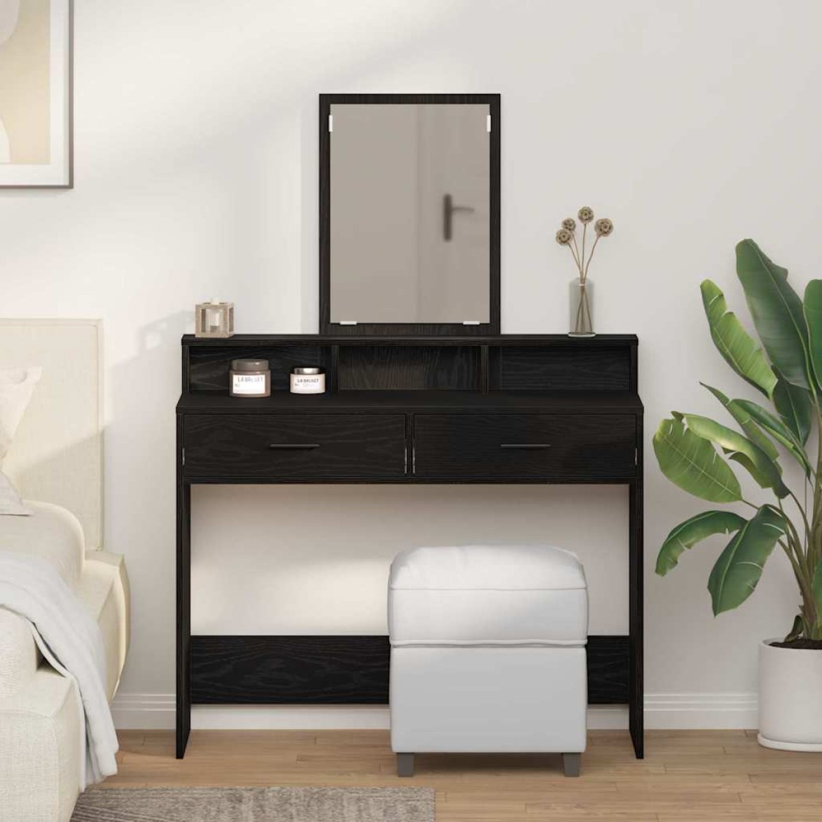 vidaXL Τραπέζι περιποίησης Μαύρη Οξυά 100 x 41 x 140 εκ.