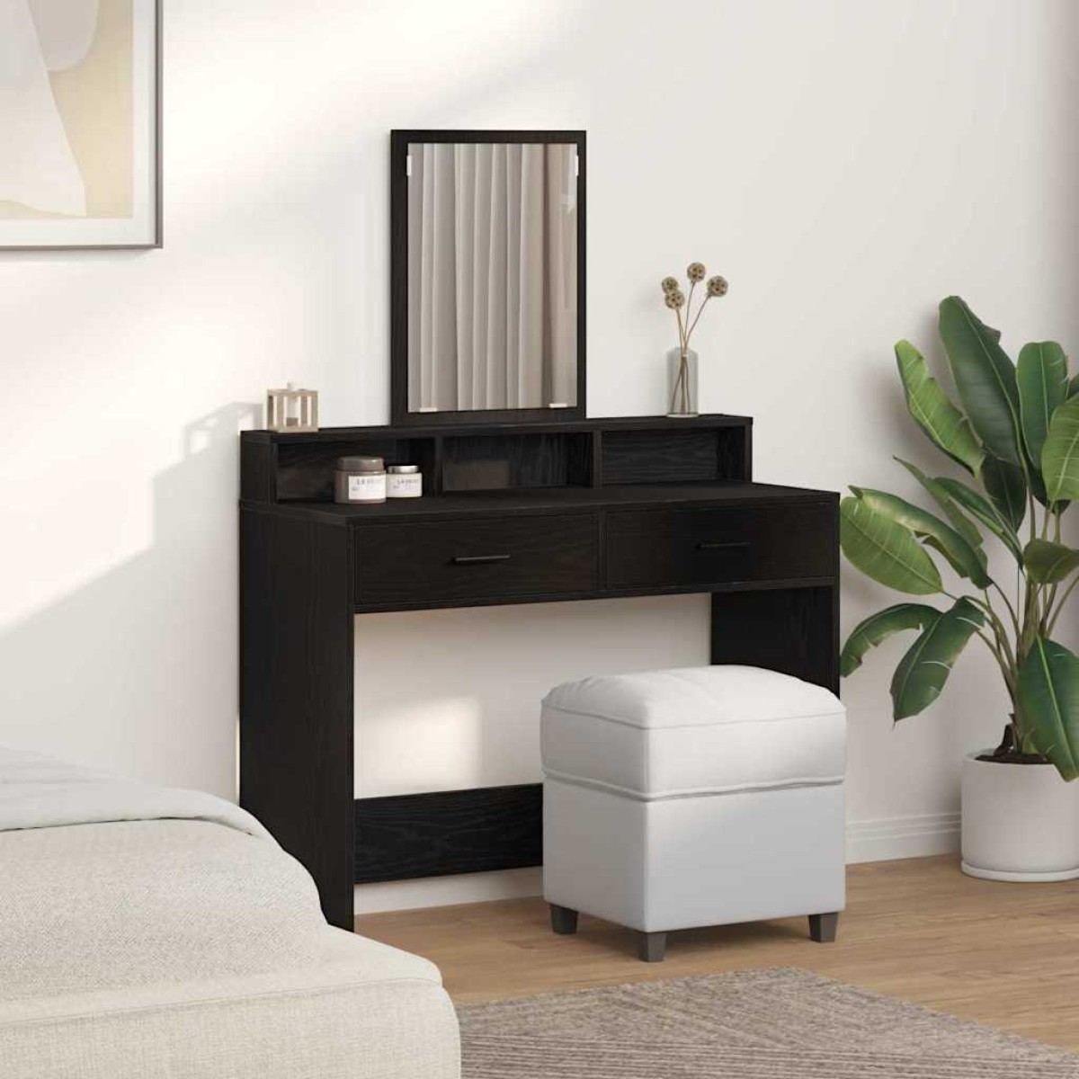 vidaXL Τραπέζι περιποίησης Μαύρη Οξυά 100 x 41 x 140 εκ.