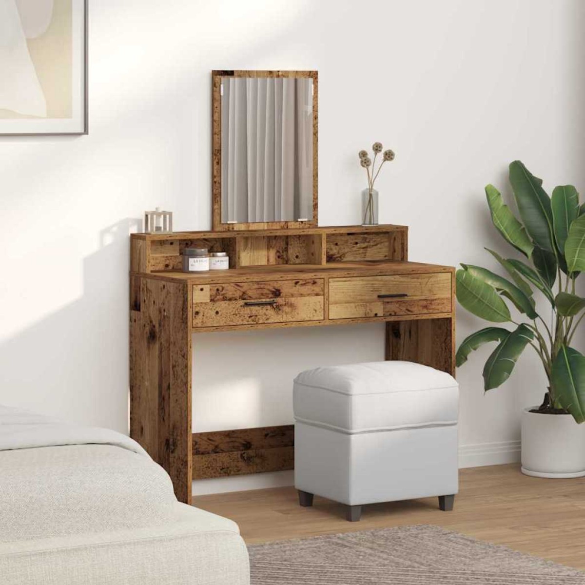 vidaXL Τραπέζι περιποίησης Παλιό ξύλο 100 x 41 x 140 εκ.