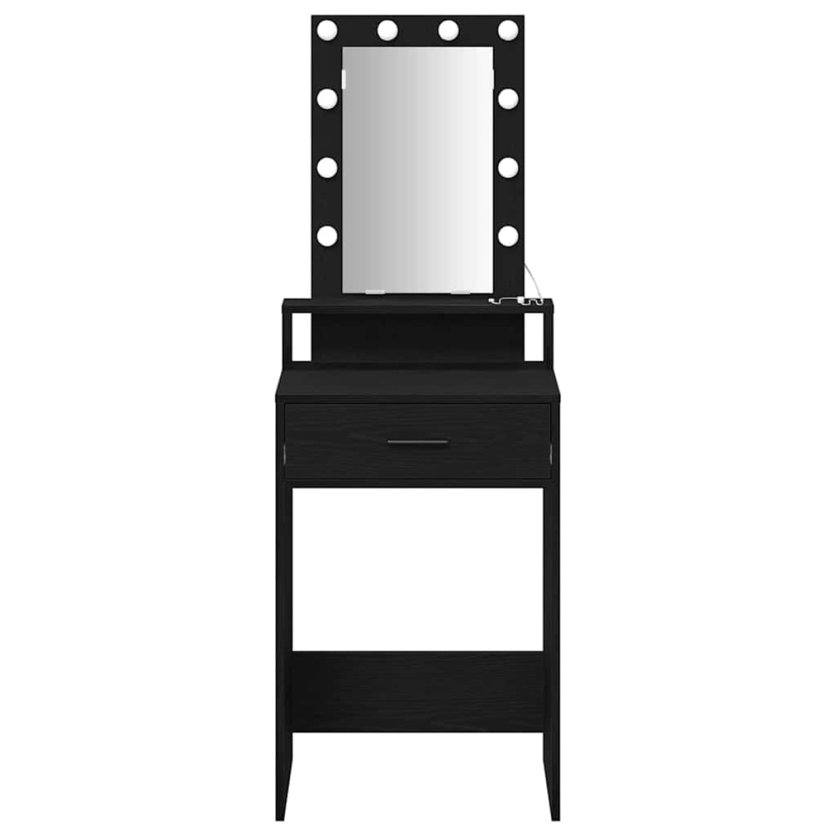 vidaXL Τραπέζι περιποίησης Μαύρο 50 x 41 x 140 εκ. Επεξεργασμένο Ξύλο
