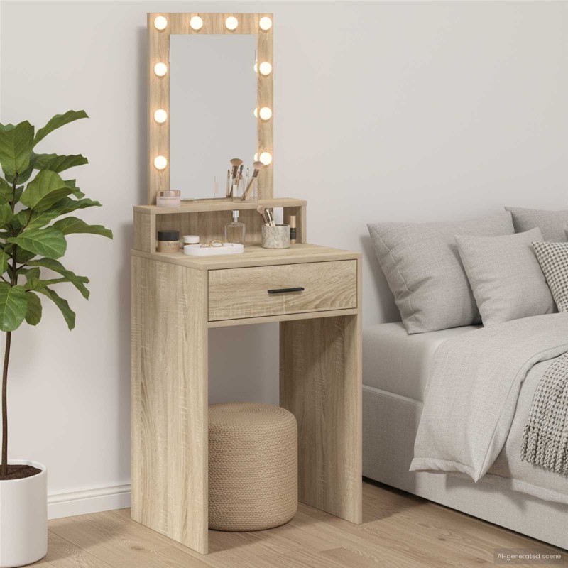 vidaXL Τραπέζι περιποίησης Καφέ 50 x 41 x 140 εκ. Επεξεργασμένο Ξύλο