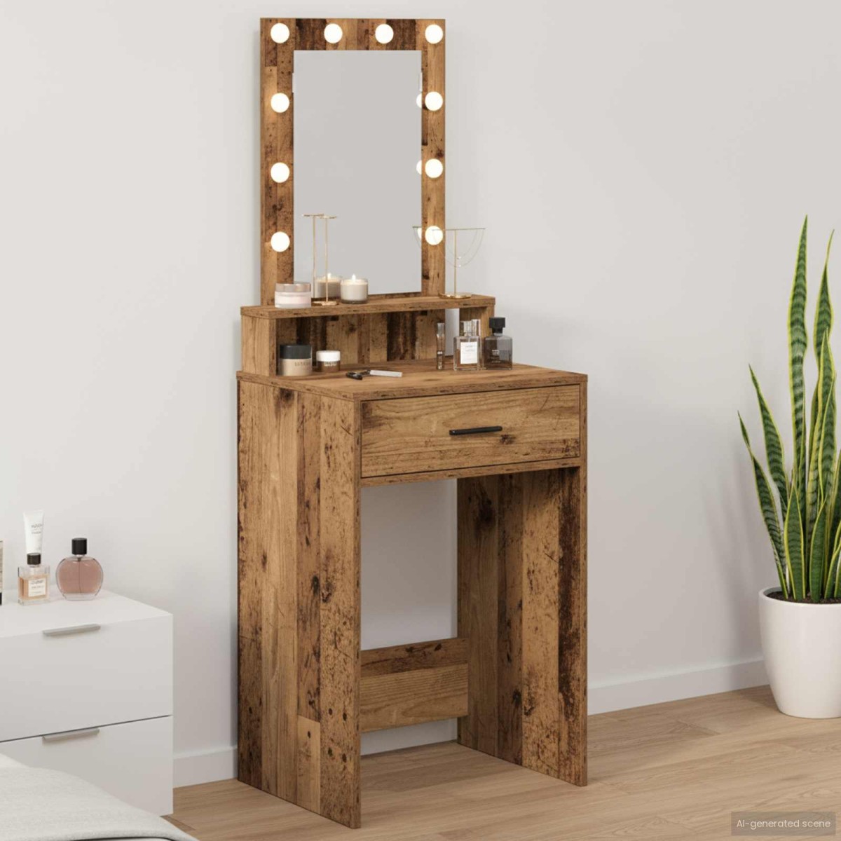 vidaXL Τραπέζι περιποίησης Καφέ 50 x 41 x 140 εκ. Επεξεργασμένο Ξύλο