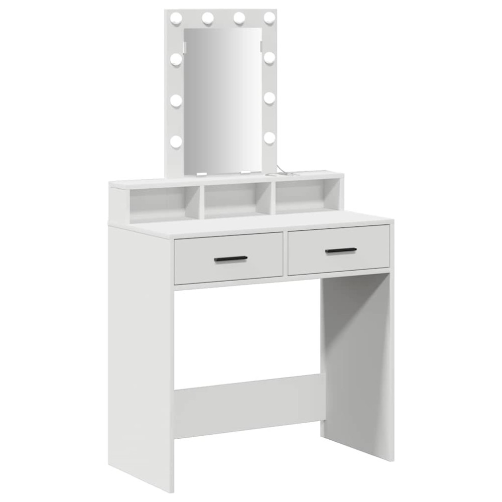 vidaXL Τραπέζι περιποίησης Λευκό 79 x 41 x 140 εκ. Επεξεργασμένο Ξύλο