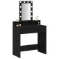 vidaXL Τραπέζι περιποίησης Μαύρο 79 x 41 x 140 εκ. Επεξεργασμένο Ξύλο