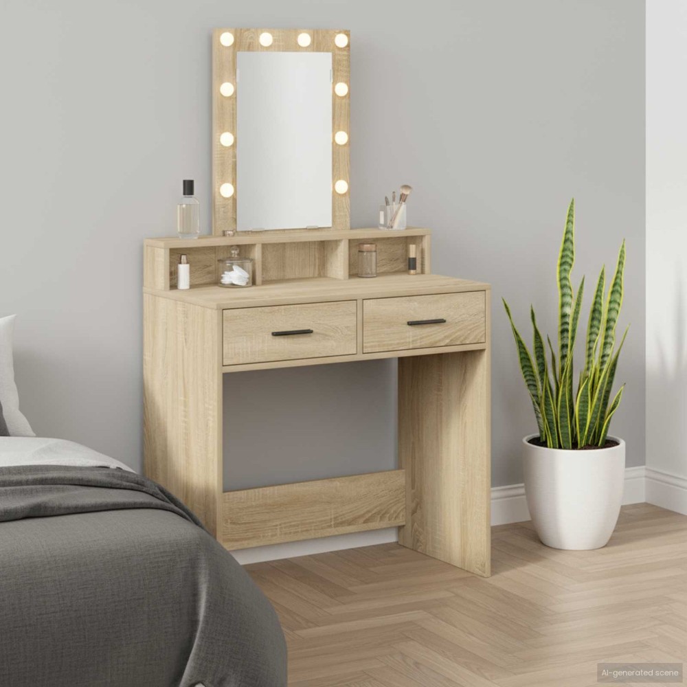vidaXL Τραπέζι περιποίησης Καφέ 79 x 41 x 140 εκ. Επεξεργασμένο Ξύλο