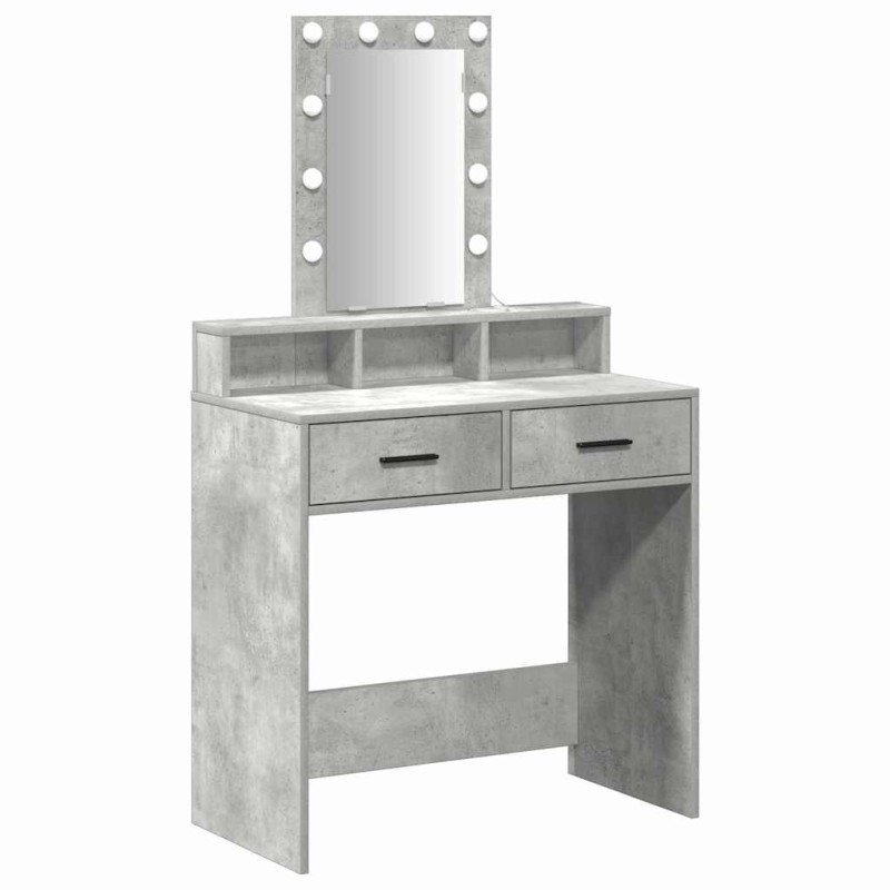 vidaXL Τραπέζι περιποίησης Γκρι 79 x 41 x 140 εκ. Επεξεργασμένο Ξύλο