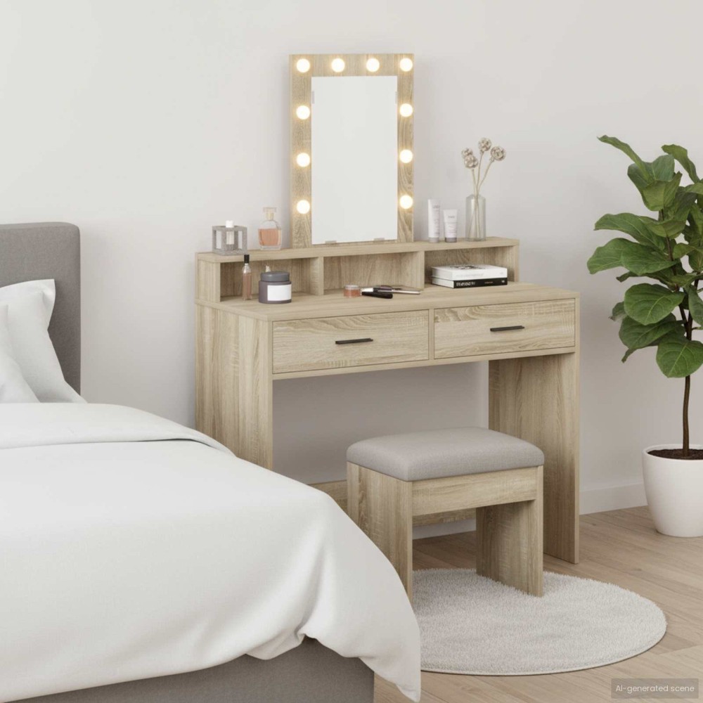 vidaXL Τραπέζι περιποίησης Καφέ 100 x 41 x 140 εκ. Επεξεργασμένο Ξύλο