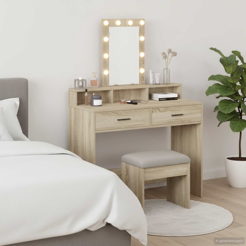 vidaXL Τραπέζι περιποίησης Καφέ 100 x 41 x 140 εκ. Επεξεργασμένο Ξύλο