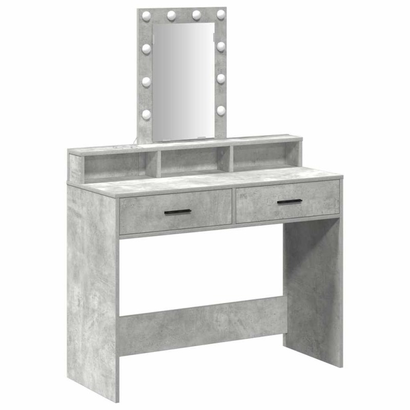 vidaXL Τραπέζι περιποίησης Γκρι 100 x 41 x 140 εκ. Επεξεργασμένο Ξύλο