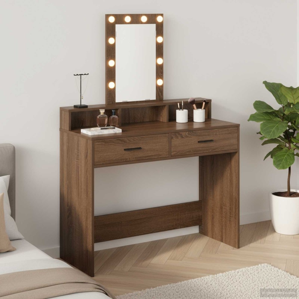 vidaXL Τραπέζι περιποίησης Καφέ 100 x 41 x 140 εκ. Επεξεργασμένο Ξύλο