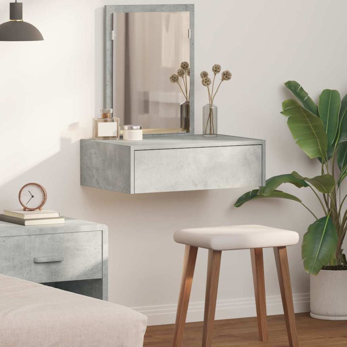 vidaXL Τραπέζι περιποίησης Γκρι 60 x 40 x 70 εκ. Επεξεργασμένο Ξύλο