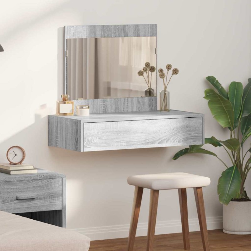vidaXL Τραπέζι περιποίησης Γκρι 83 x 40 x 70 εκ Επεξεργασμένο Ξύλο