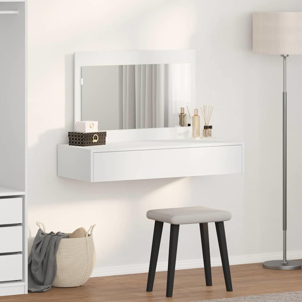 vidaXL Τραπέζι περιποίησης Λευκό 100 x 40 x 70 εκ. Επεξεργασμένο Ξύλο