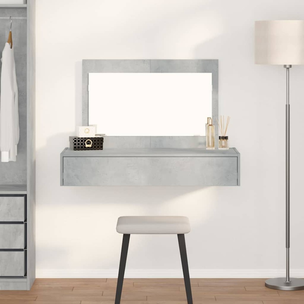 vidaXL Τραπέζι περιποίησης Γκρι 100 x 40 x 70 εκ. Επεξεργασμένο Ξύλο