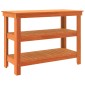 vidaXL Πάγκος εργασίας με ράφι 110,5 x 50 x 80 cm Μασίφ Ξύλο Πεύκου