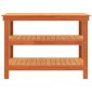vidaXL Πάγκος εργασίας με ράφι 110,5 x 50 x 80 cm Μασίφ Ξύλο Πεύκου