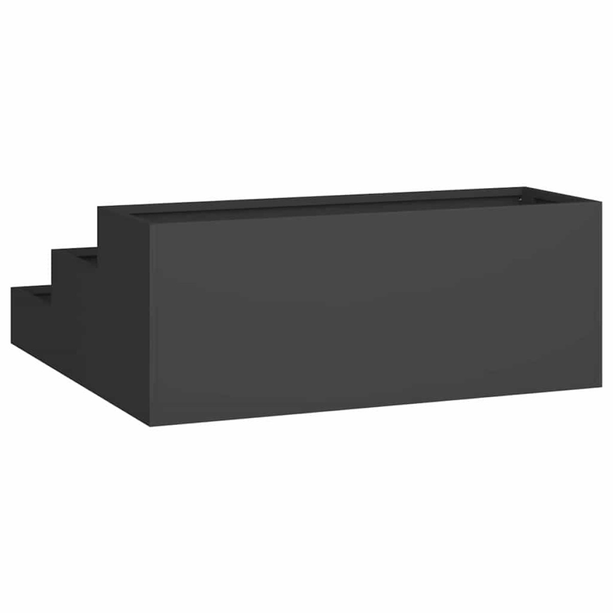 vidaXL Γλάστρα Κήπου Μαύρο 90 x 90 x 35 εκ Ψυχρής έλασης χάλυβας