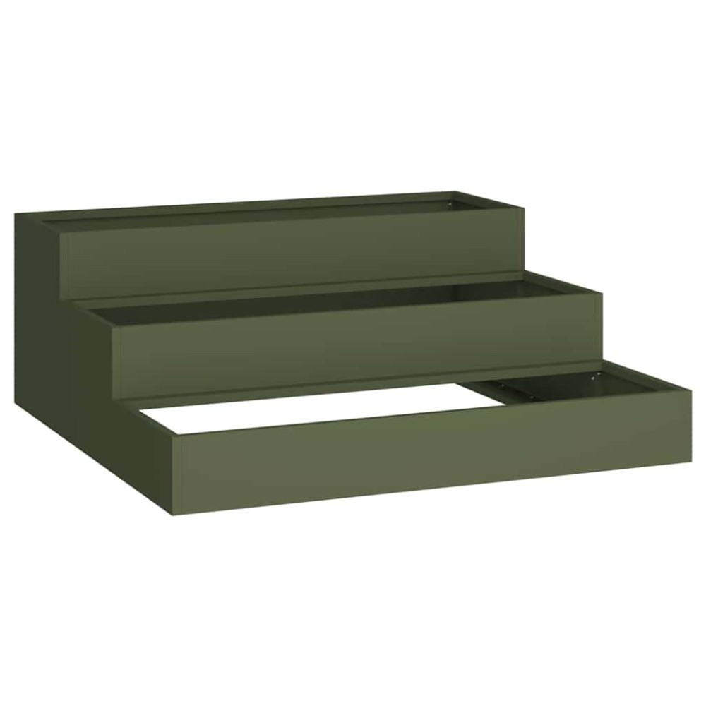 vidaXL Γλάστρα Κήπου Ελιά Πράσινη 90 x 90 x 35 εκ