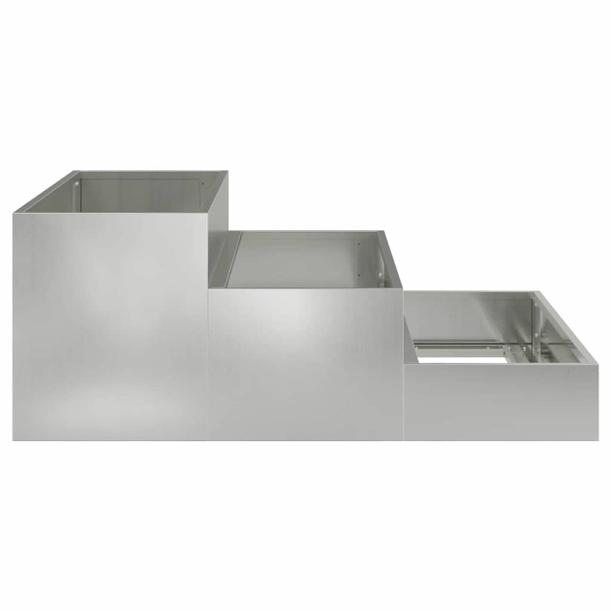 vidaXL Γλάστρα Κήπου Ασημί 90 x 90 x 35 εκ Επικαλυμμένος Χάλυβας