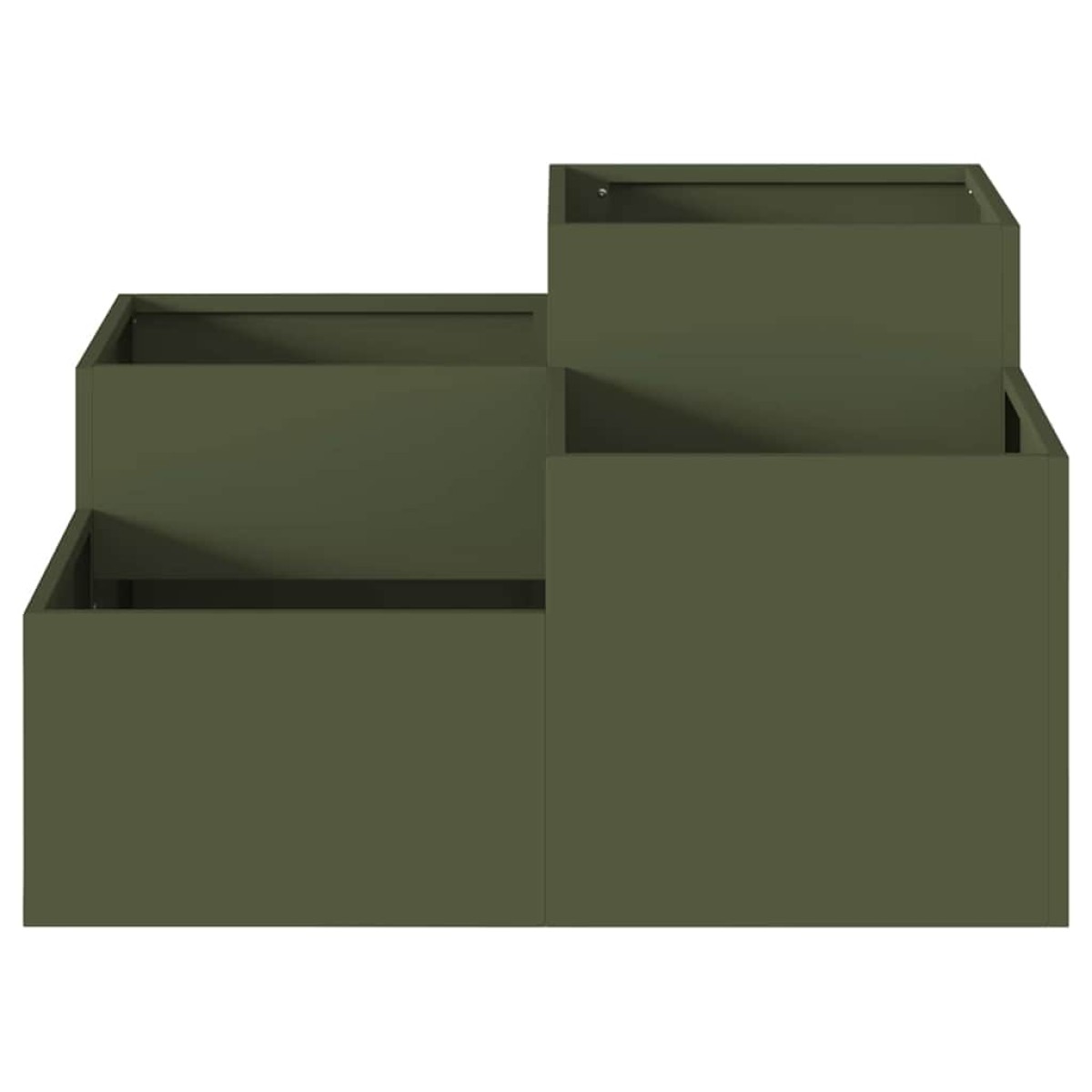 vidaXL Γλάστρα Κήπου Λαδί 100 x 100 x 48 εκ. Ατσάλι