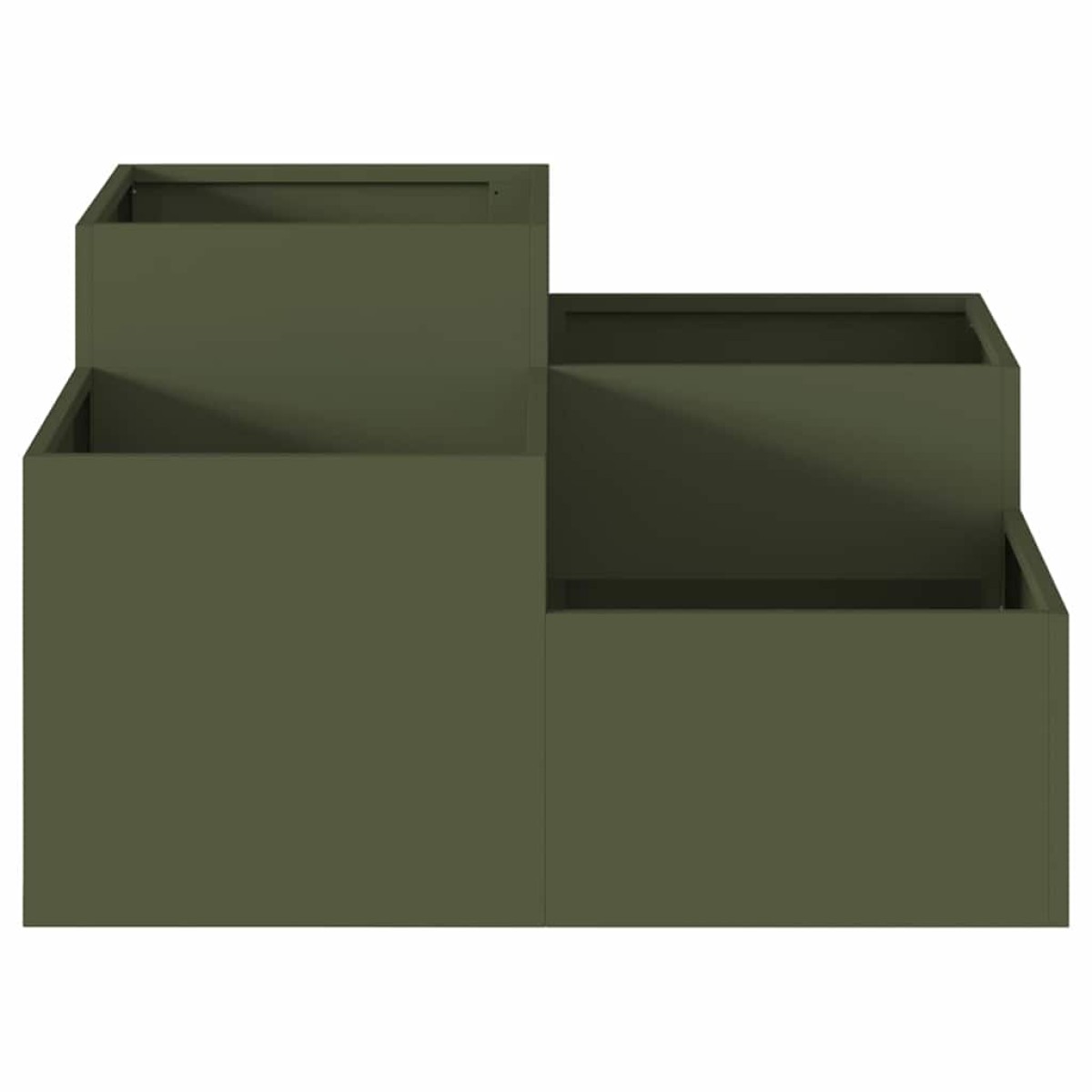 vidaXL Γλάστρα Κήπου Λαδί 100 x 100 x 48 εκ. Ατσάλι