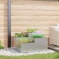 vidaXL Γλάστρα Κήπου Ασημί 100 x 100 x 48 εκ. Γαλβανισμένος χάλυβας