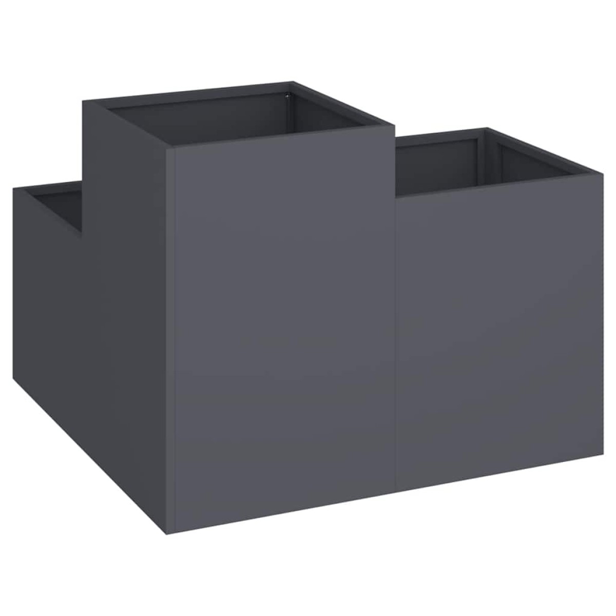 vidaXL Γλάστρα Κήπου Ανθρακί 80 x 80 x 60 εκ. Ατσάλι