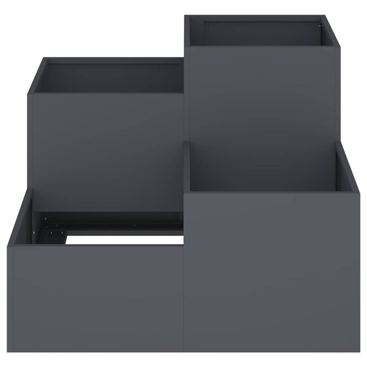 vidaXL Γλάστρα Κήπου Ανθρακί 80 x 80 x 60 εκ. Ατσάλι