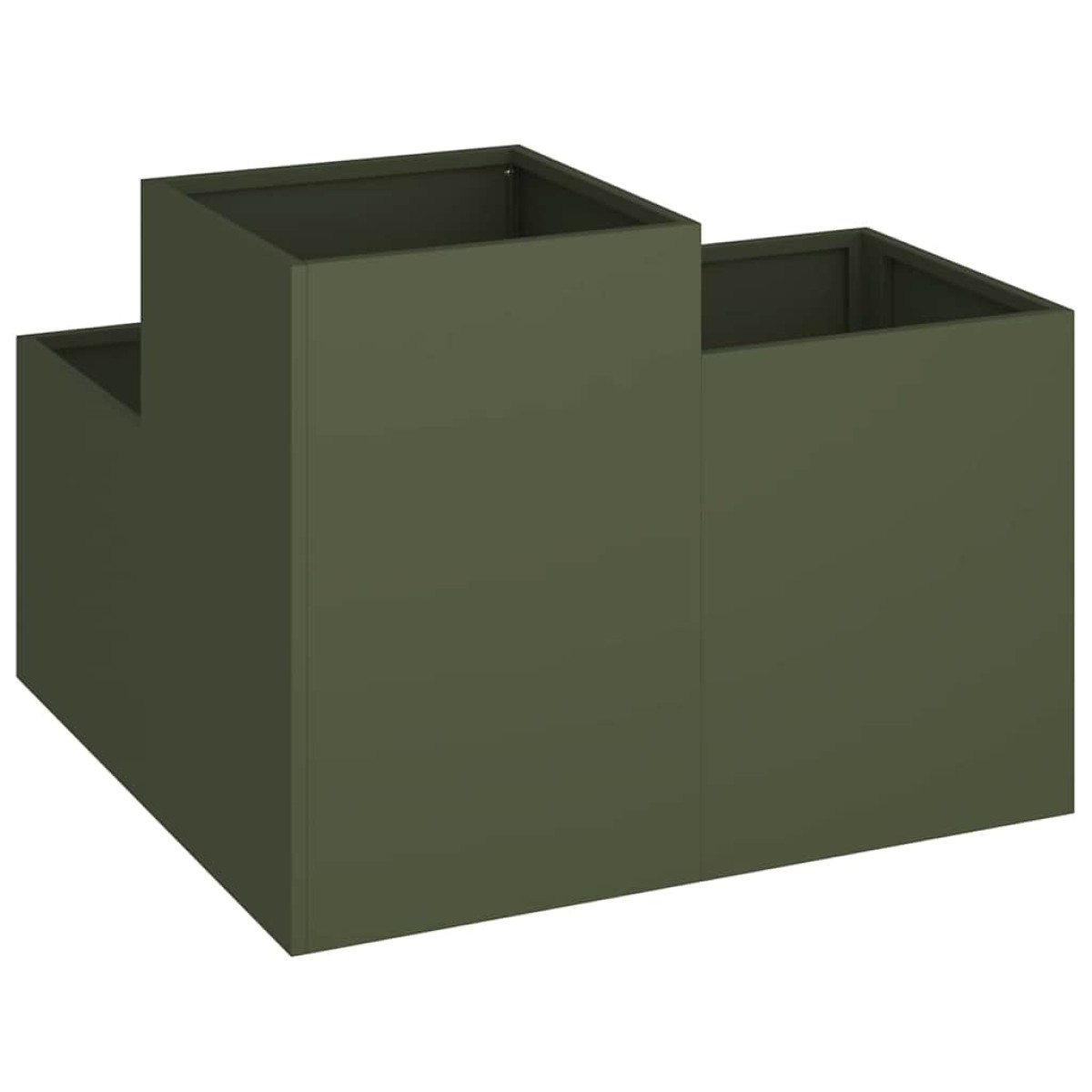 vidaXL Γλάστρα Κήπου Λαδί 80 x 80 x 60 εκ. Ατσάλι
