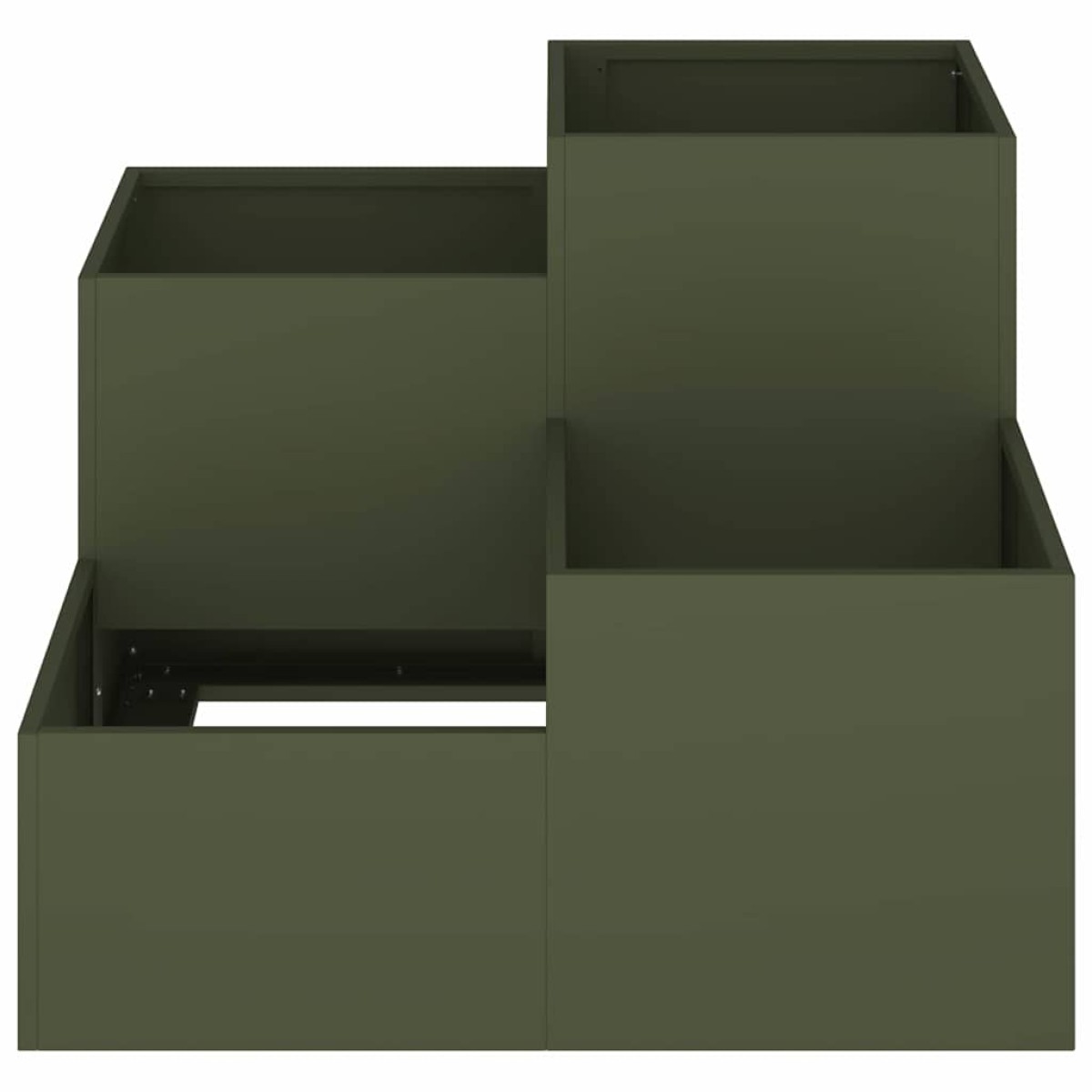 vidaXL Γλάστρα Κήπου Λαδί 80 x 80 x 60 εκ. Ατσάλι