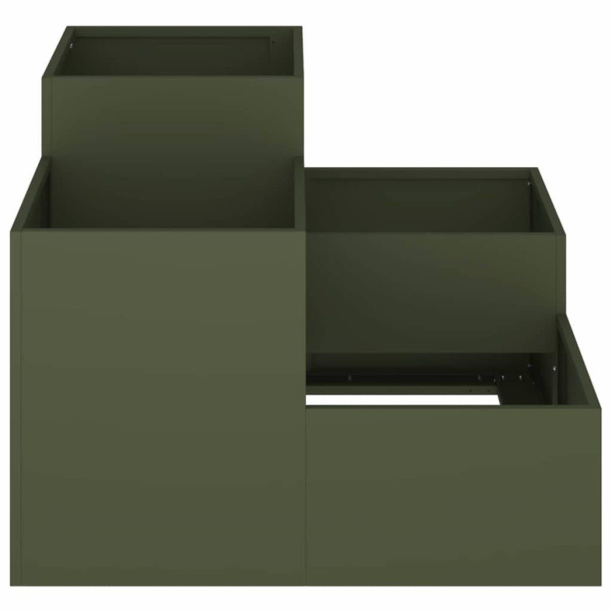 vidaXL Γλάστρα Κήπου Λαδί 80 x 80 x 60 εκ. Ατσάλι