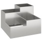 vidaXL Γλάστρα Κήπου Ασημί 80 x 80 x 60 εκ. Ανοξείδωτο ατσάλι