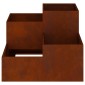 vidaXL Γλάστρα Κήπου Σκ rusty 80 x 80 x 60 εκ.