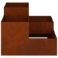 vidaXL Γλάστρα Κήπου Σκ rusty 80 x 80 x 60 εκ.