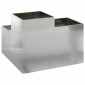 vidaXL Γλάστρα Κήπου Ασημί 100 x 100 x 60 εκ. Γαλβανισμένος χάλυβας