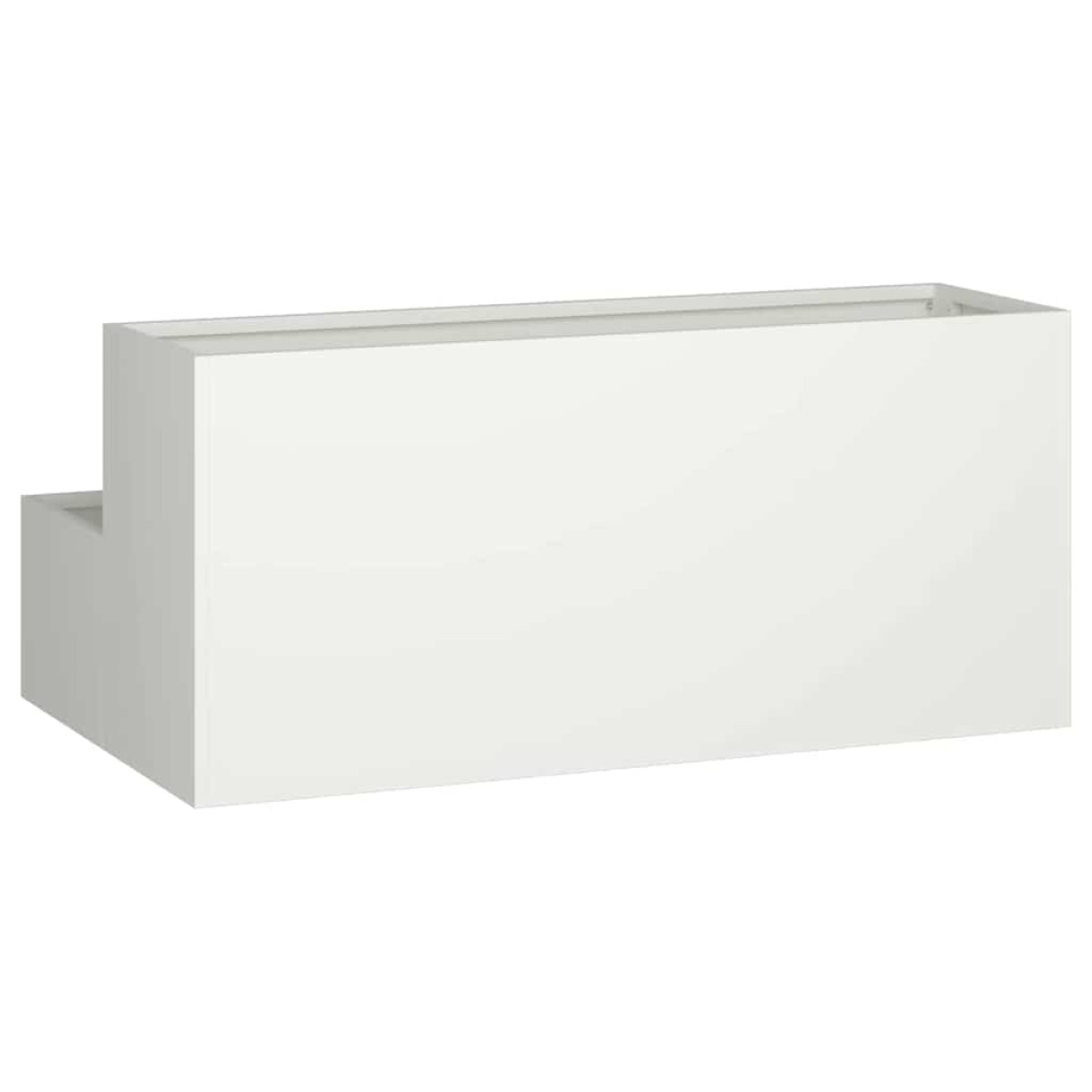 vidaXL Γλάστρα Κήπου Λευκό 100 x 60 x 45 εκ Ψυχρής έλασης χάλυβας