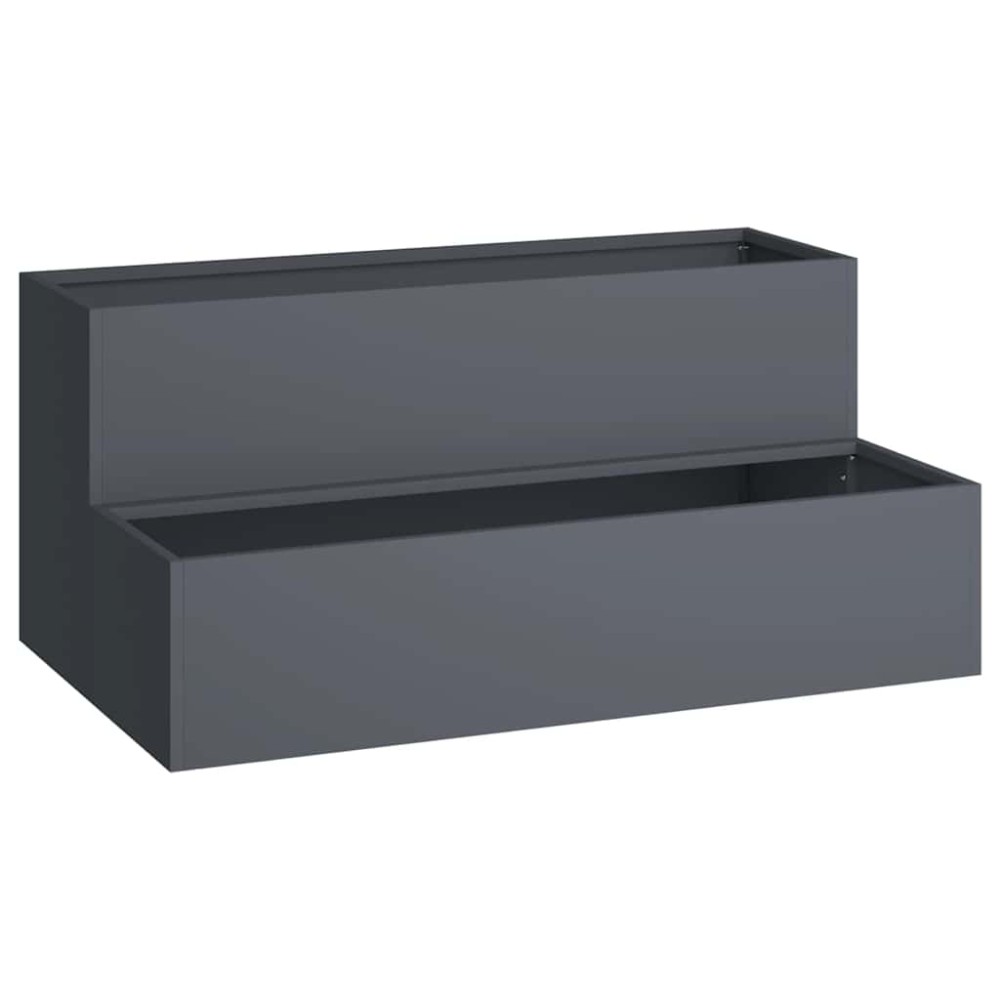 vidaXL Γλάστρα Κήπου Ανθρακί 100 x 60 x 45 εκ Ψυχρής έλασης χάλυβας