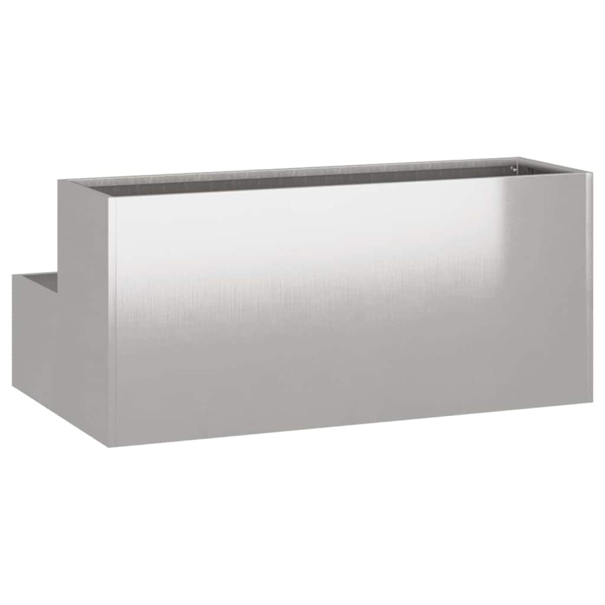 vidaXL Γλάστρα Κήπου Ασημί 100 x 60 x 45 εκ Ανοξείδωτο ατσάλι