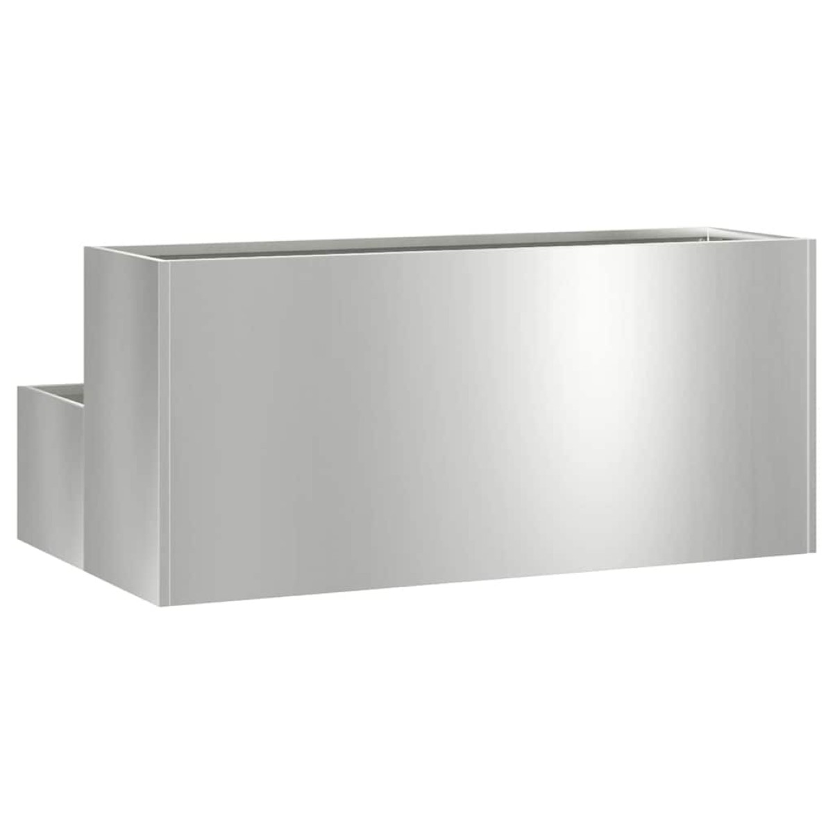 vidaXL Γλάστρα Κήπου Ασημί 100 x 60 x 45 εκ Επικαλυμμένος Χάλυβας