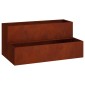 vidaXL Γλάστρα Κήπου Σκ rusty 100 x 60 x 45 εκ