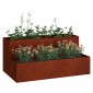 vidaXL Γλάστρα Κήπου Σκ rusty 100 x 60 x 45 εκ