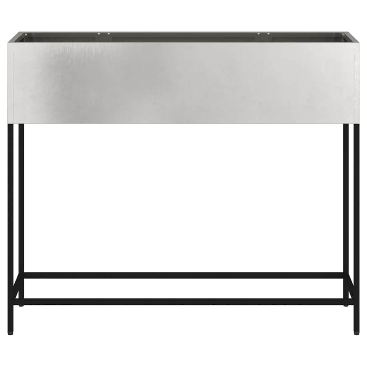 vidaXL Υψωμένη Γλάστρα Κήπου Ασημί 100 x 26 x 82 εκ Ανοξείδωτο ατσάλι