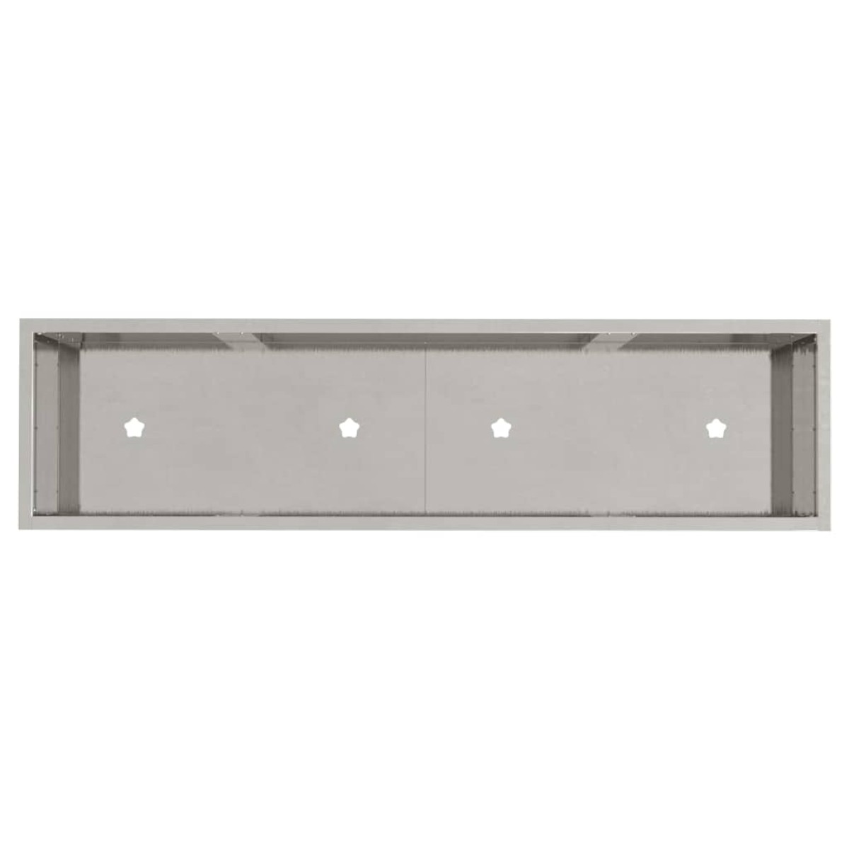 vidaXL Υψωμένη Γλάστρα Κήπου Ασημί 100 x 26 x 82 εκ Ανοξείδωτο ατσάλι