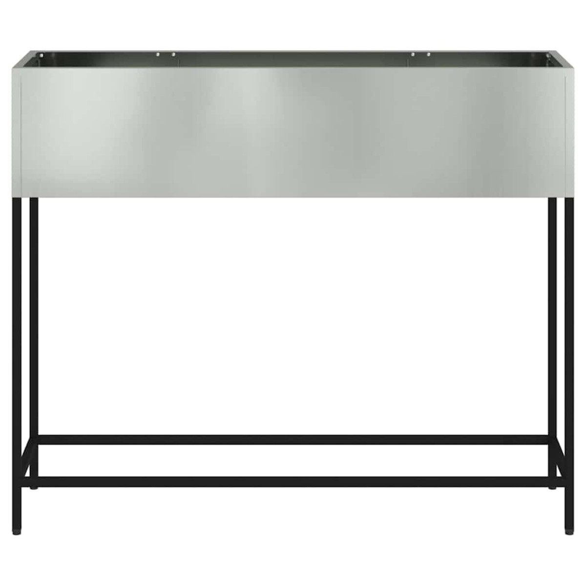 vidaXL Υψωμένη Γλάστρα Κήπου Ασημί 100 x 26 x 82 εκ