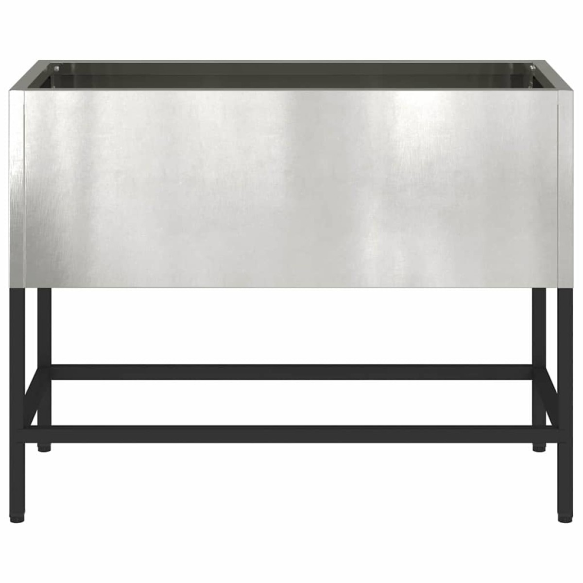 vidaXL Υψωμένη Γλάστρα Κήπου Ασημί 60 x 26 x 45 εκ Ανοξείδωτο ατσάλι