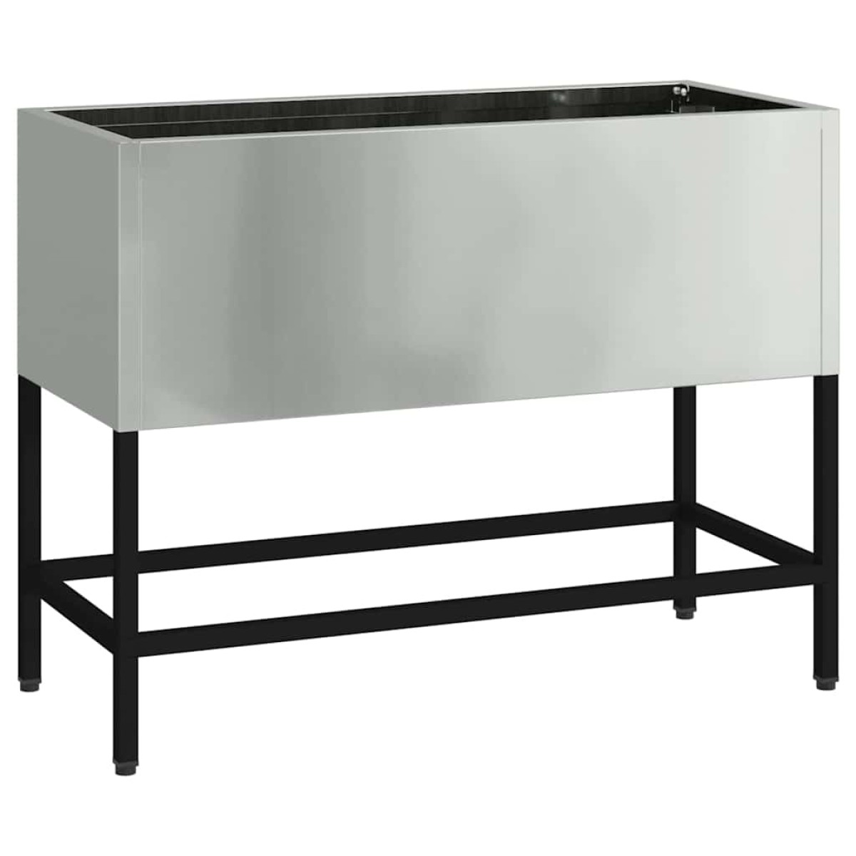vidaXL Υψωμένη Γλάστρα Κήπου Ασημί 60 x 26 x 45 εκ